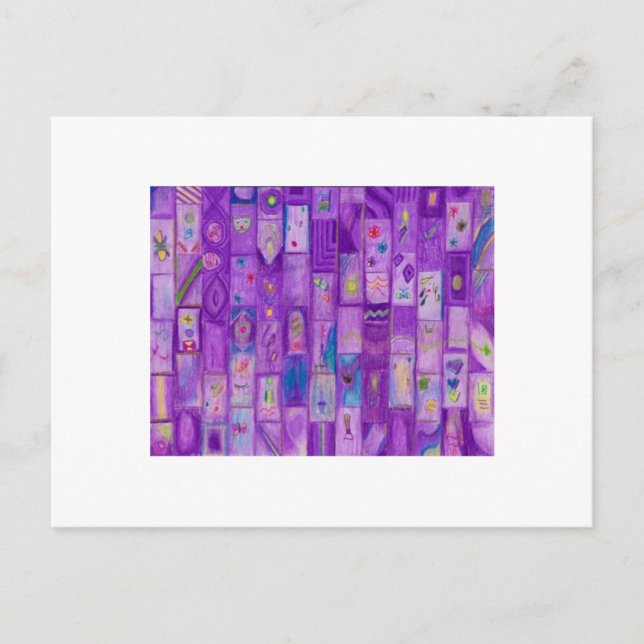 Carte postale en briques violettes souples (Devant)