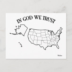 Carte Postale En Dieu, nous faisons confiance à nos plans