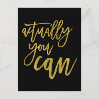 En Fait, Vous Pouvez Citer Motivationnelle Noir/Or