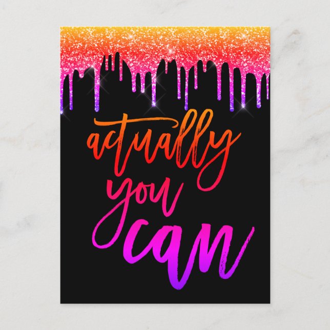 Carte Postale En Fait Vous Pouvez Motivationner Dire Parties sci (Devant)