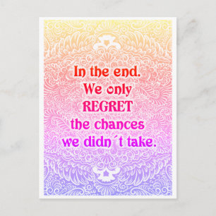 Carte Postale En fin de compte - Citation positive