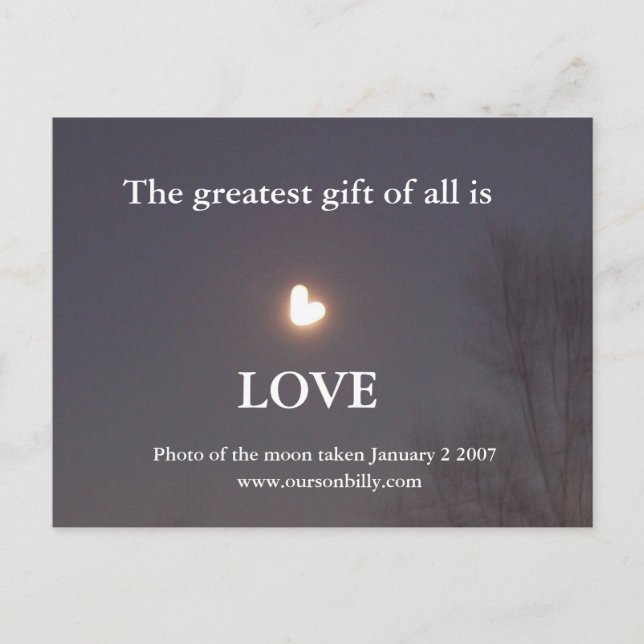 Carte postale en forme de coeur (Devant)