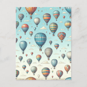 Carte Postale En haut, en haut et en loin ! Ballons Whimsical à 