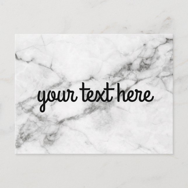 Carte postale en marbre personnalisée (Devant)