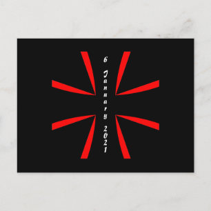 Carte Postale En mémoire Croix rouge et noire du souvenir