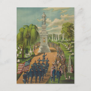 Carte Postale En mémoire de nos héros tombés Guerre civile améri