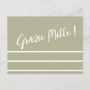 Carte postale en Merci italien rayé