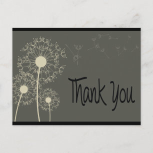 Carte postale en Merci noir et gris