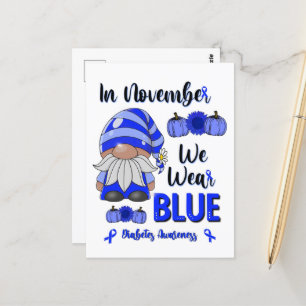 Carte Postale En Novembre Nous Portons Bleu : Gnome Sensibilisat
