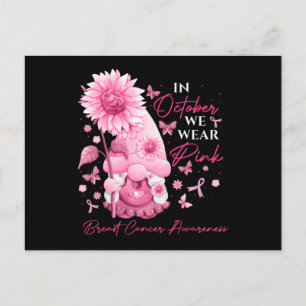 Carte Postale En Octobre Nous Portons Des Gnomes Rose Gnome Canc