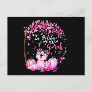 Carte Postale En Octobre Nous Portons Le Léopard Rose Cancer Du 