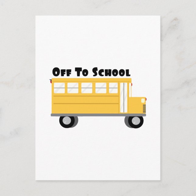 Carte Postale En route pour l'école (Devant)
