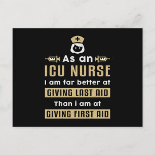 Carte Postale En tant qu'infirmière de l'ICU Urgence Ambulance d