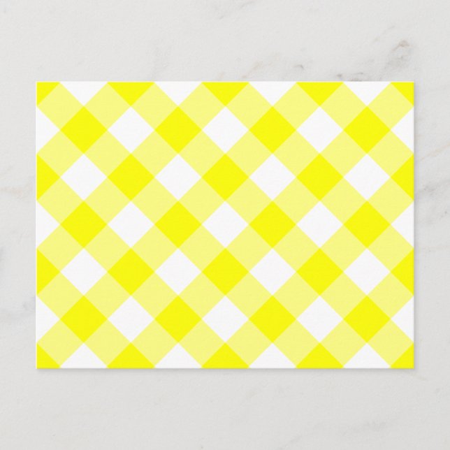 Carte Postale En vichy jaune et blanc (Devant)