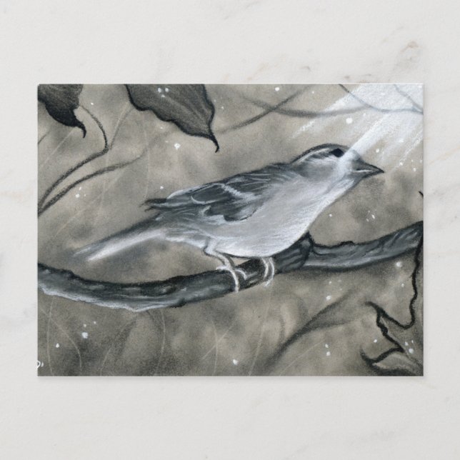 Carte postale Enchanted Bird Tree Light (Devant)