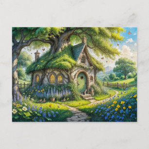Carte Postale Enchanting Cottage à Lush Garden