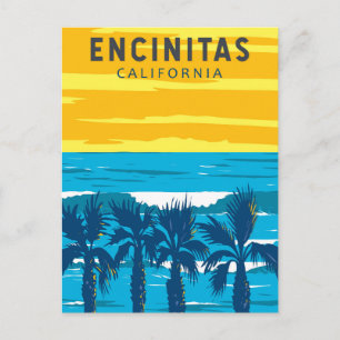 Carte Postale Encinitas California Travel Art Vintage