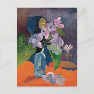 Carte Postale Encore la vie avec les fleurs et l'Idole   Paul Ga