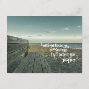 Carte Postale Encouragement à la consolation Bible Verse (John)