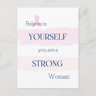 Carte postale Encouragement au cancer du sein