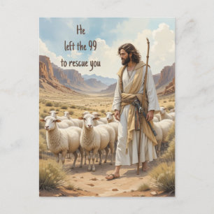 Carte Postale Encouragement du berger et du mouton de verse chré