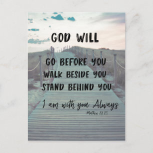 Carte Postale Encouragement et réconfort Verse biblique avec cit