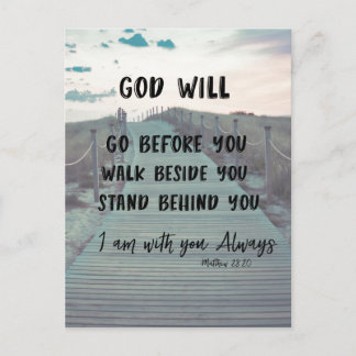Carte Postale Encouragement et réconfort Verse biblique avec cit