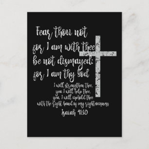 Carte Postale Encouragement Inspirationnel; Ésaïe 41 Bible Verse