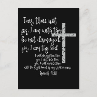 Carte Postale Encouragement Inspirationnel; Ésaïe 41 Bible Verse