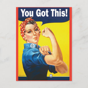 Carte Postale Encouragement Rosie avec vous Obtenez ceci