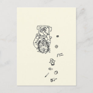 Carte Postale Enfant amusant à faire une ligne de mess Dessin d'