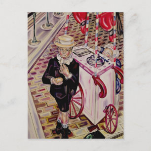 Carte Postale Enfant avec une glace