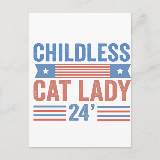Carte Postale Enfant Chat Lady 2024 (Devant)