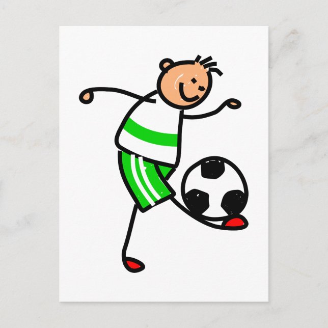 Carte Postale Enfant de football (Devant)