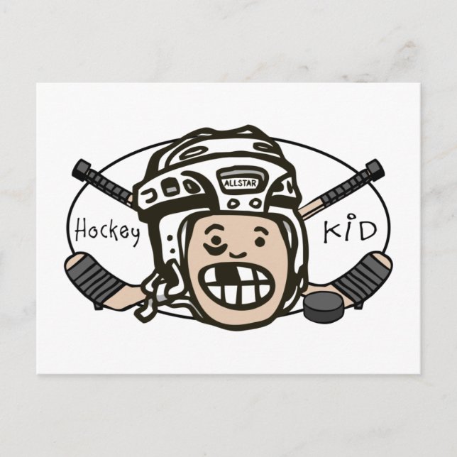 Carte Postale Enfant de hockey (Devant)
