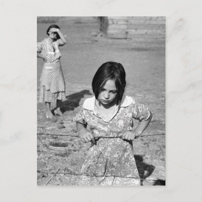 Carte Postale Enfant de la Grande Dépression (Devant)