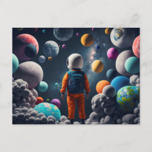 Carte Postale Enfant de l'espace fantastique