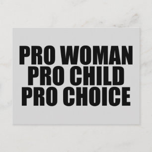 Carte Postale Enfant femme Pro Choice