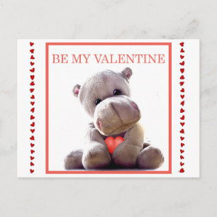 Carte Postale Enfant heureux d'hippopotame rembourré pour la Sai