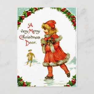 Carte Postale Enfant Iceskating