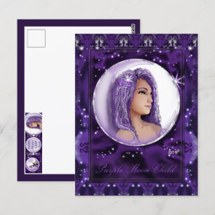 Carte postale enfant Purple Moon