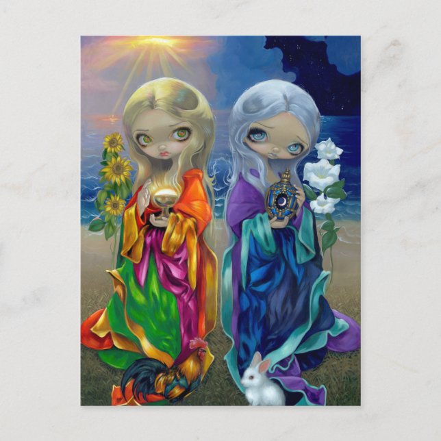 Carte postale "Enfant Sun et enfant Lune" (Devant)