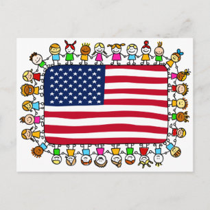 Carte Postale enfants américains heureux