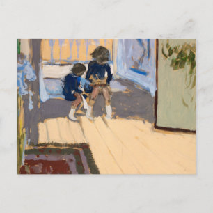 Carte Postale Enfants dans une chambre, 1909 par Edouard Vuillar