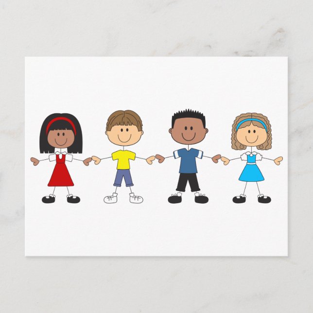 Carte Postale Enfants de l'école (Devant)