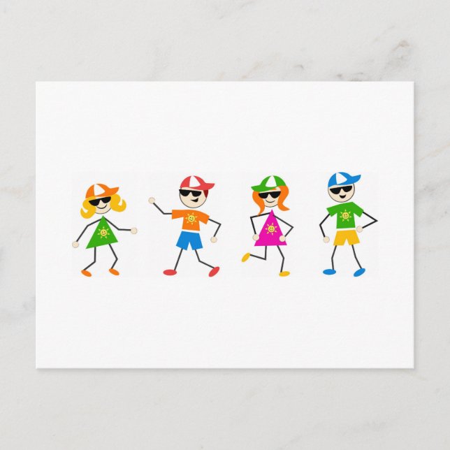 Carte Postale Enfants d'été (Devant)