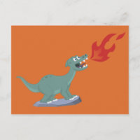 Enfants Dinosaure respirant le feu Art par Jeff Ne