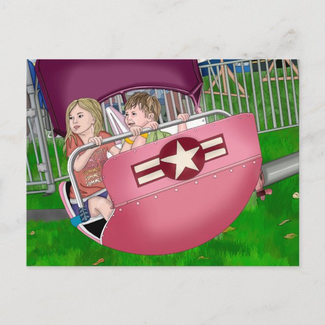 Carte Postale Enfants en art lunaire du Carnaval (Devant)