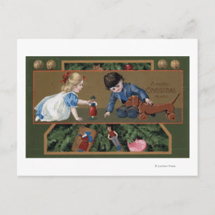 Carte Postale Enfants jouant avec des jouets