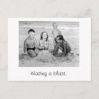 Carte Postale Enfants Jouer sur la plage